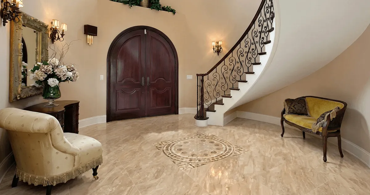 Entrance hall with professionally installed ceramic tile flooring in Peoria IL